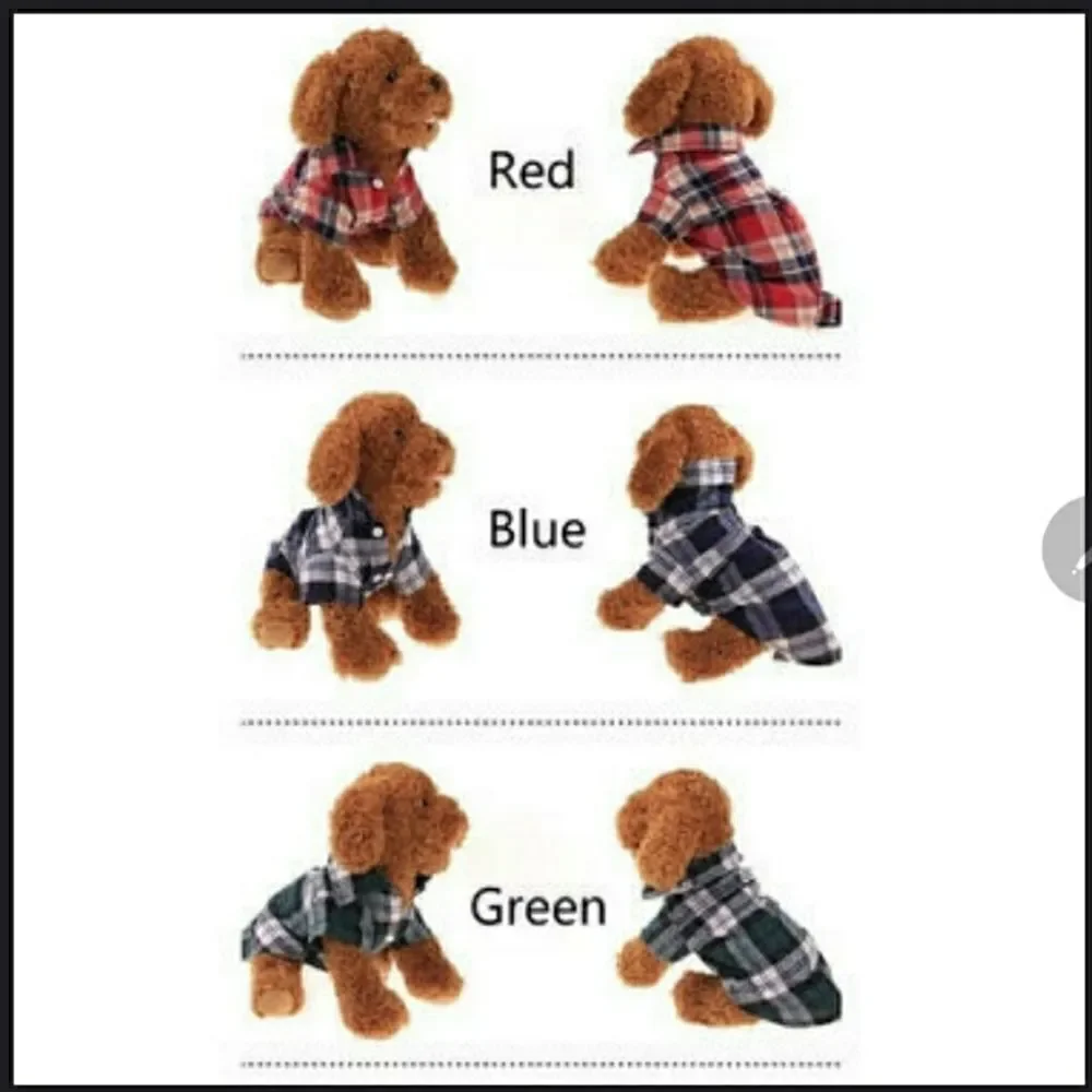 Flannel plaid doggie coat